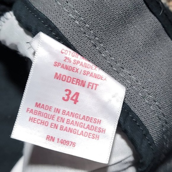 NWT Izod Men's 34 Waist Black Modern Fit 9" Shorts Sportflex Waistband Size 34 - Picture 15 of 16